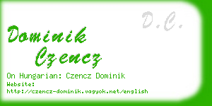 dominik czencz business card